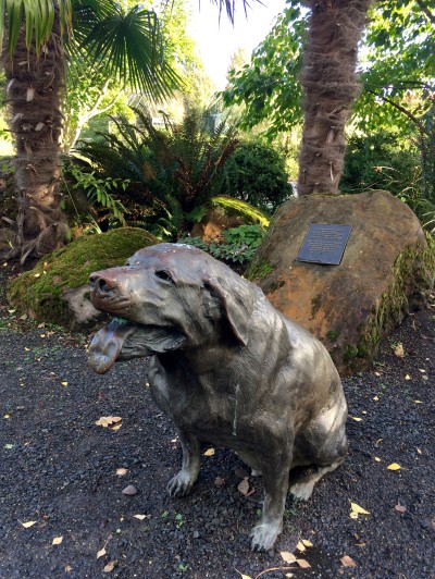 bronze in the pet garden at oregon garden resort